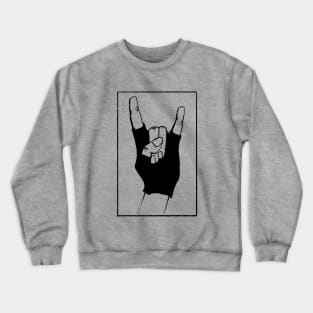 Sign of the horns. Rock! Crewneck Sweatshirt